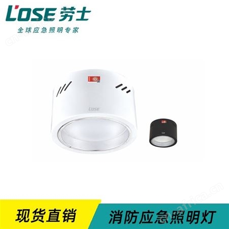 劳士智能控制照明LED明装自带强启黑-白6寸18W应急筒灯N-ZLZD-E18W1960