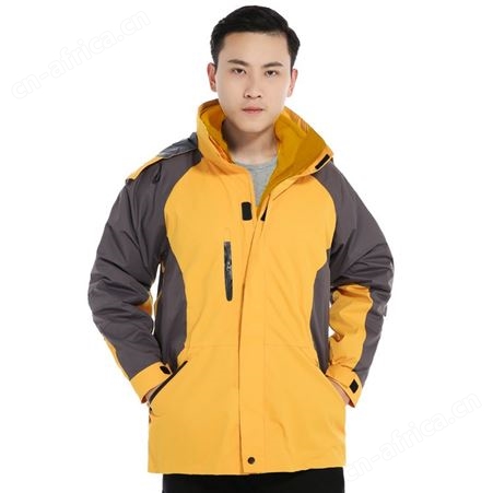 可印logo两件套户外加绒加厚三合一秋冬季可拆卸冲锋衣男登山服
