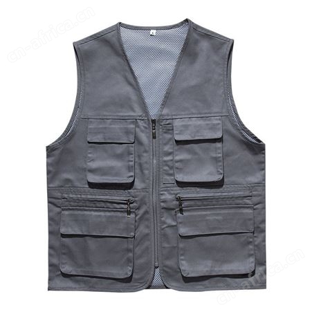 立体兜多口袋广告马甲定制印字户外钓鱼服背心DIY建筑施工工作服