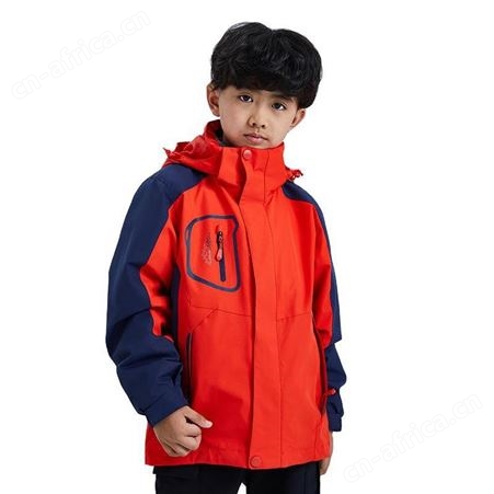 儿童三合一冲锋衣防水防风保暖可拆卸户外服青少年外套校服定制
