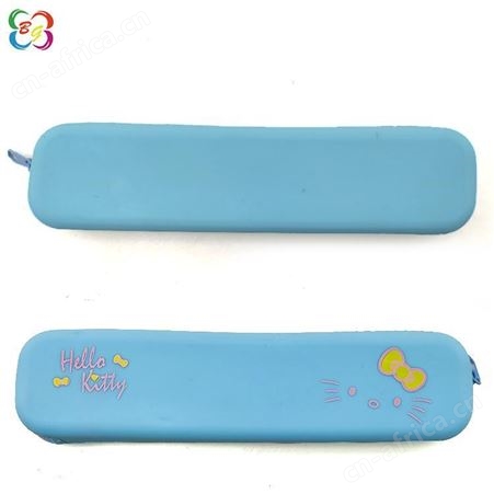 小厂家直供Hellokitty笔袋学生卡通博高硅胶铅笔袋