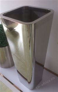 厂家定制不锈钢异形花盆  金属烤漆花钵  镀色不锈钢商场花瓶摆件