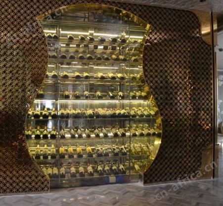 来图定做不锈钢酒柜  红古铜 青古铜 黑钛不锈钢装饰酒柜