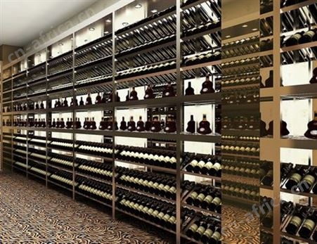 酒店8K镜面不锈钢酒柜 304大堂不锈钢恒温酒柜