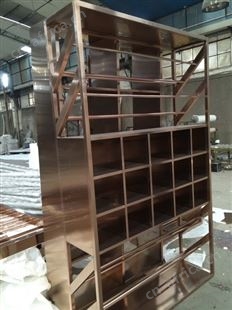 8K镜面不锈钢展示架 商场不锈钢展示柜