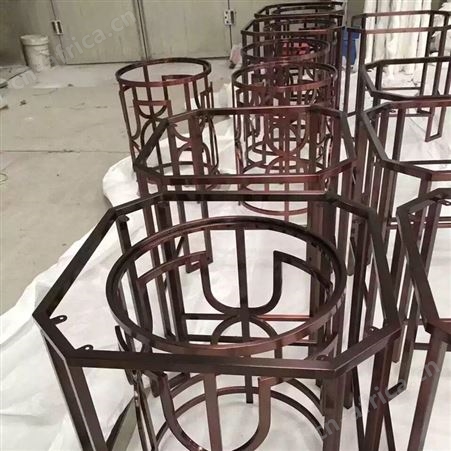家用客厅北欧钛金不锈钢茶几 简约304艺术茶几 圆形不锈钢茶几