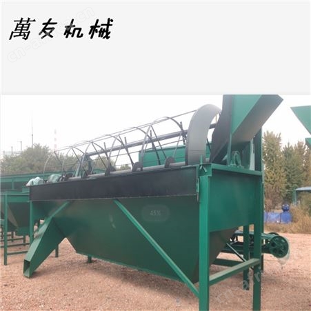 萬友猪粪牛粪有机肥筛分机滚筒式颗粒筛分机粉剂筛选设备