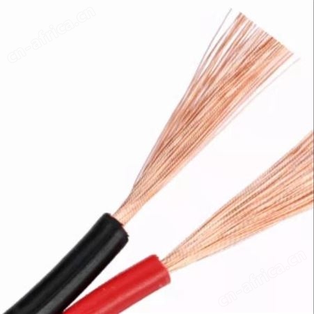  弘泰线缆一枝秀 聚氯乙烯绝缘耐火红黑绞织线ZCN-RVS 2*1.5
