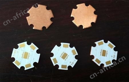 xhp50和XML热电分离铜基板，高导热全紫铜焊盘镀金 20mm*1.6mm