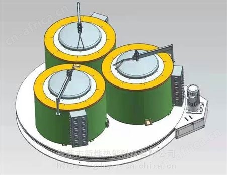 双联体电阻坩埚炉 熔化炉 铝合金压铸机边炉 AB式交替坩埚熔铝炉 机边炉