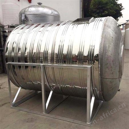 支持定制不锈钢圆柱形自用商用保温水箱 厂家供应镀锌角钢架水箱