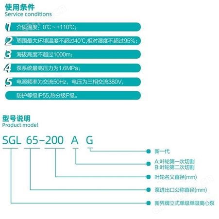 SHIMGE新界单级离心泵SGL80-100G商用热水供暖循环增压泵
