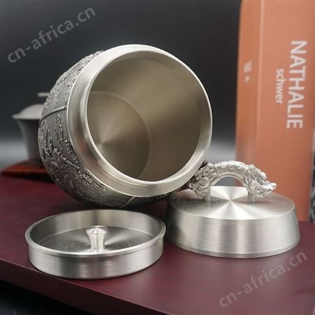 定制锡器茶叶罐 中工龙腾盛世锡制工艺礼品定做 茶叶桶纯锡定做