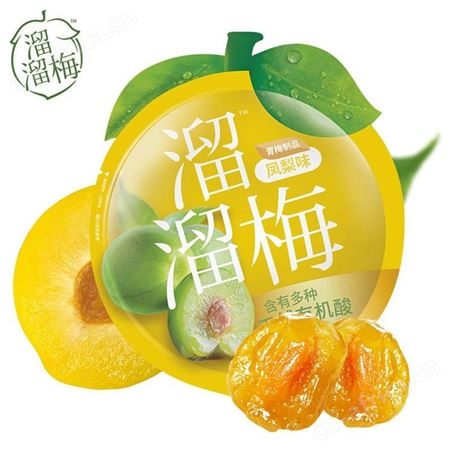 溜溜梅 休闲装凤梨味青梅 美泽员工礼品定制 礼品公司加盟 MY-LLGY-L5-13