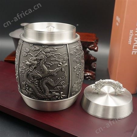 定制锡器茶叶罐 中工龙腾盛世锡制工艺礼品定做 茶叶桶纯锡定做