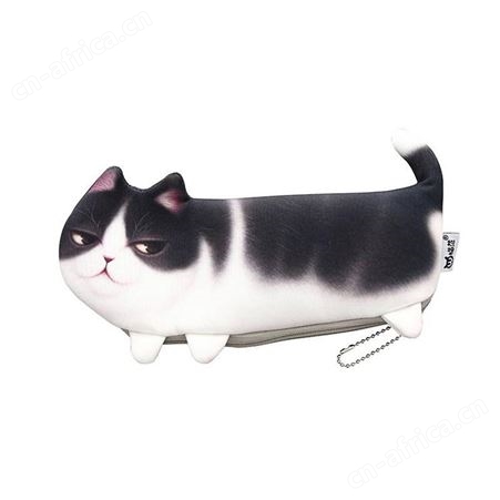 创意猫咪文具袋厂家 创意可爱笔袋定制 仿真动物文具盒定做logo 学生文具用品厂家