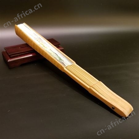 9寸竹节宣纸折扇定制 绢扇娟布扇广告礼品