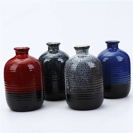 紫砂陶瓷酒瓶 酒坛一斤装黄白酒陶瓷 空酒瓶酒壶酒具 艺术陶瓷酒瓶定做
