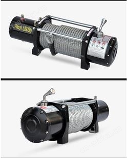 旺业机电-云南电动绞盘汽车绞盘机电动葫芦车载小吊机 - 12500磅12V【线控+无线】