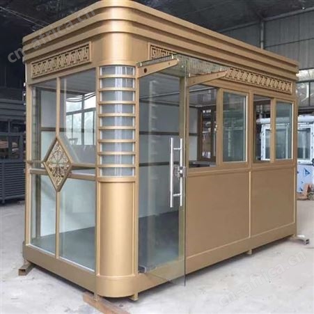 氟碳漆岗亭 岗亭生产厂家 金属雕花成品岗亭 专业定制各种款式钢结构亭子 西安同创岗亭直销厂家