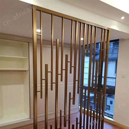 家装不锈钢屏风 厂家定制款不锈钢拉丝屏风 拉丝玫瑰金