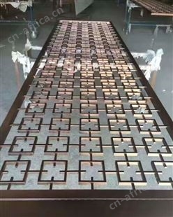 不锈钢屏风工程承接 海南省定制款酒店屏风 餐厅铝雕仿古屏风 全国物流发货