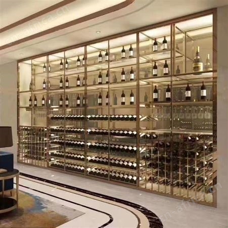 现代简约酒柜 南京小户型不锈钢酒柜定制