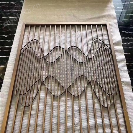 室内外不锈钢隔断定制 不锈钢钛金香槟金展示柜 隔断厂家