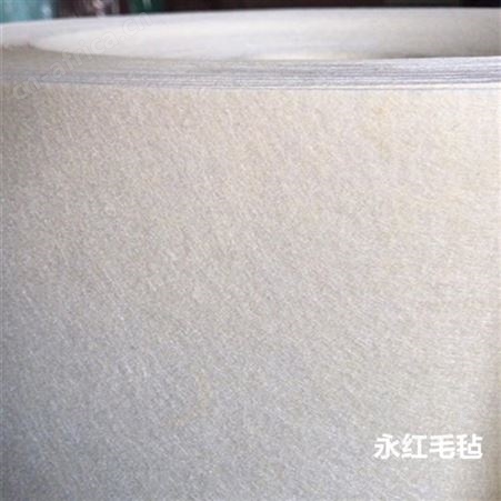 永红毛毡 抛光密封工业羊毛毡 机制平面毛毡