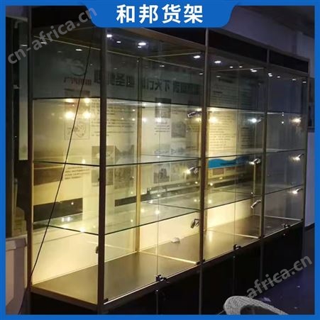 定制精品展示架玻璃珠宝首饰品展览柜 钢化玻璃衣服包包鞋展示柜