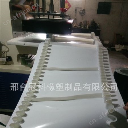 环形裙边输送带 挡板导条输送带 白色食品级输送带