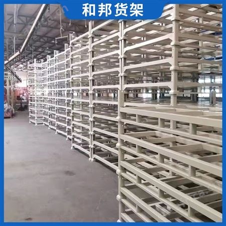 钢制重型堆垛架折叠仓储叠放式插管式物料布料食品叠高货架定制