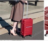 拉杆箱磨砂面硬箱旅行箱轻便I72飞机轮行李箱 红色25寸