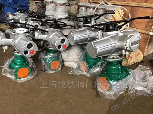 电动直通衬胶隔膜阀