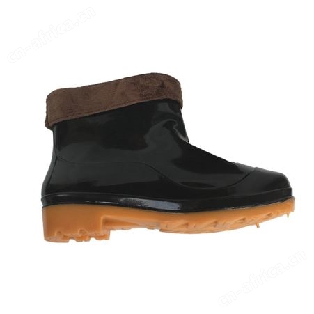 现货批发 男女式加棉冬季短筒雨鞋 两用低帮保暖水鞋牛筋底