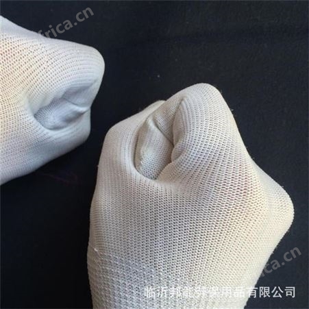 食品厂手套黑灰白色尼龙手套芯13针针织手套无尘劳保防护劳保手套