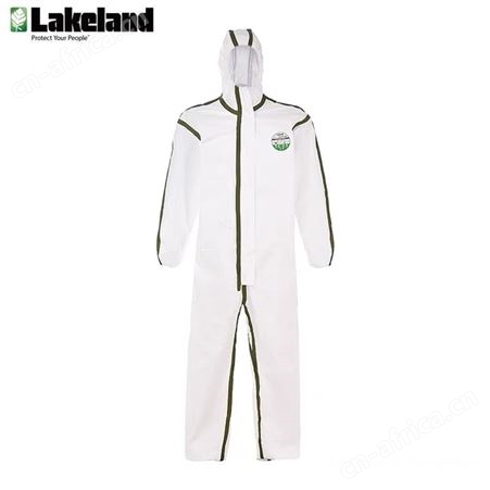 雷克兰AMN428ETS工业款 麦克斯化学连体服带密帽合防化服防尘酸碱