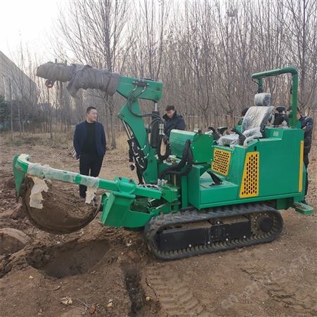 移植大功率挖树机 四冲程汽油苗木移栽机 圆弧式带土球果树断根机