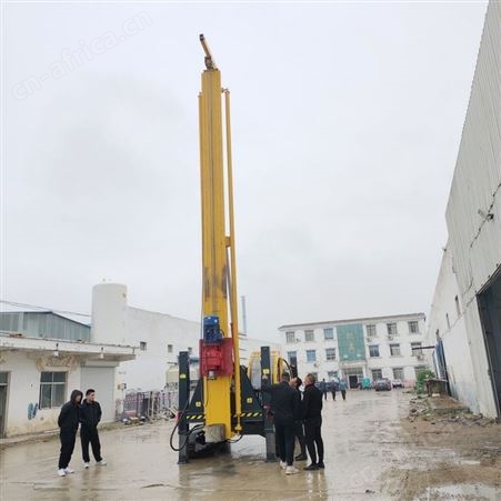 3-6米钢板桩履带钻机 地基螺旋打机设备 冲击式水泥笼桩打桩机