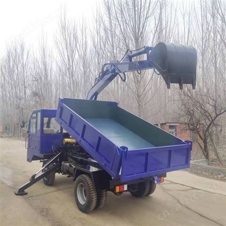 四不像轮式随车挖创佳定制农用工程液压传动自卸四驱运输车
