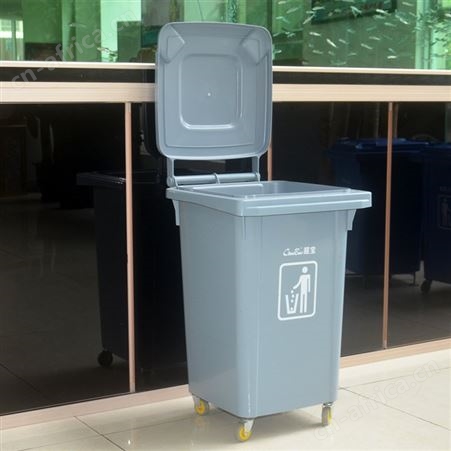 四轮移动垃圾桶滚动酒店餐厅厨房小区垃圾中转箱大号盖