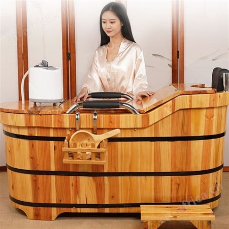 全身泡澡木桶大人家用浴缸实木成人沐浴桶美容院熏蒸洗澡家庭木盆