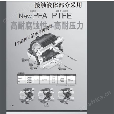 日本SMC 非金属泵／双作用泵 PAF