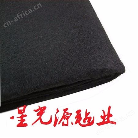 黑色隔音毛毡，涤纶针刺化纤毡，耐火耐高温毛毡