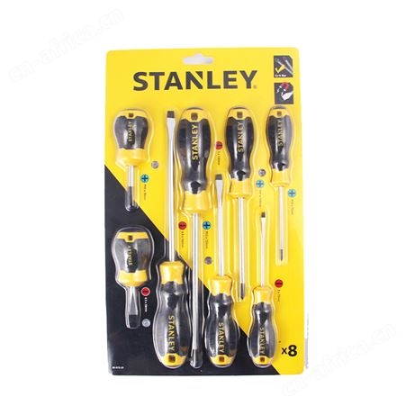 史丹利（STANLEY）螺丝刀套装 8件套 胶柄一字十字螺丝批 手动起子改锥 66-673-23