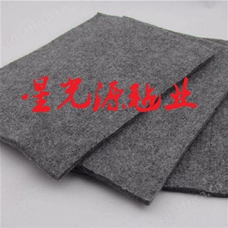 800克黑色涤纶化纤毛毡，阻燃耐高温毛毡，针刺汽车地毯