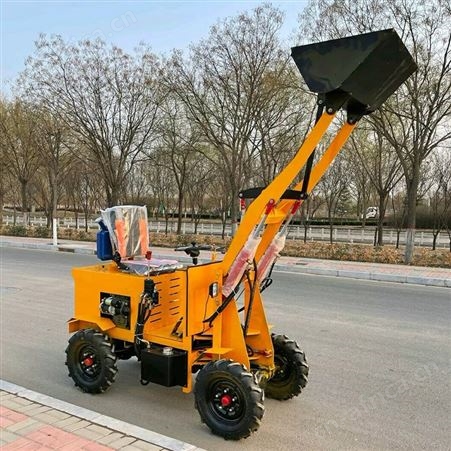便携前卸式 建筑工地推土装载机 多用途电动小铲车