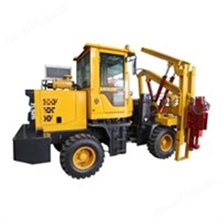 汇之鑫高速公路护栏打拔锤一体装载式地基工程 建筑围栏打桩机