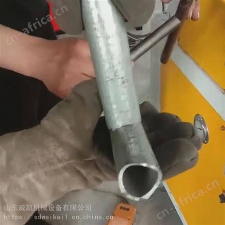猪场护栏管液压冲弧机 3工位电动液压弧口机 数控管子液压切弧口机
