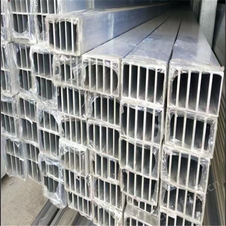 6061铝方管氧化黑色 空心铝管可打孔切割  工业铝型材加工定制